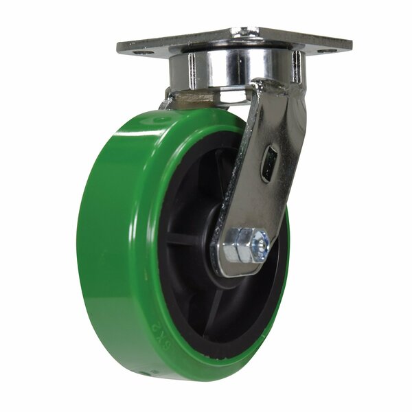 Vestil Green Swivel Polyurethane 6 x 2 Caster CST-FC47-6X2DT-S